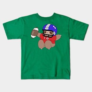 Football Player Sloth Kids T-Shirt